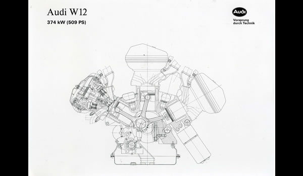 AUDI AVUS Quattro W12 aluminum concept car 1991 engine